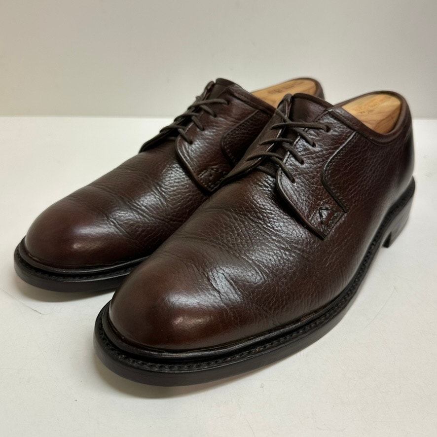 Excellent Grenson Scotch Grain Brown Blucher Unworn Soles + Heel 8.5 Uk / 9.5 Us